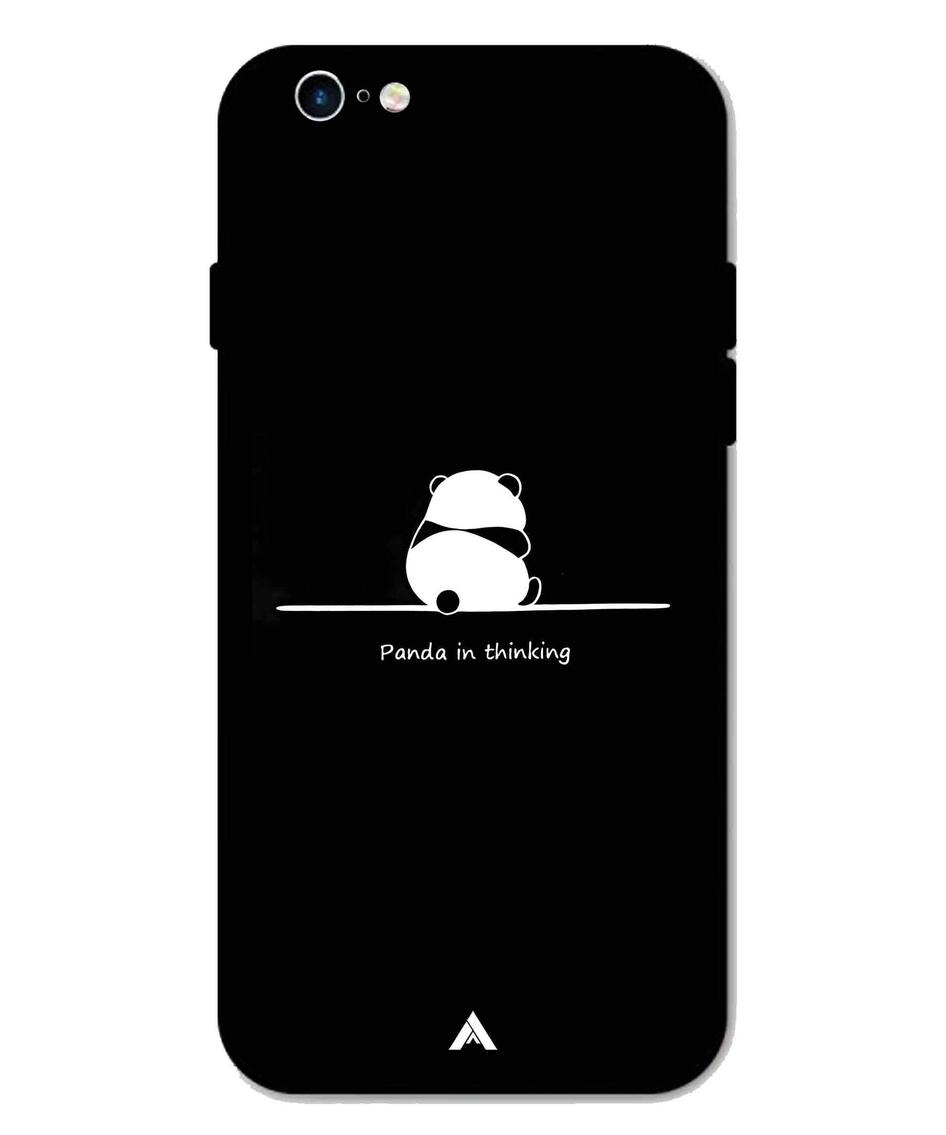 Thinking Panda Metal Back Cover Phone Case for iPhone 6 Plus