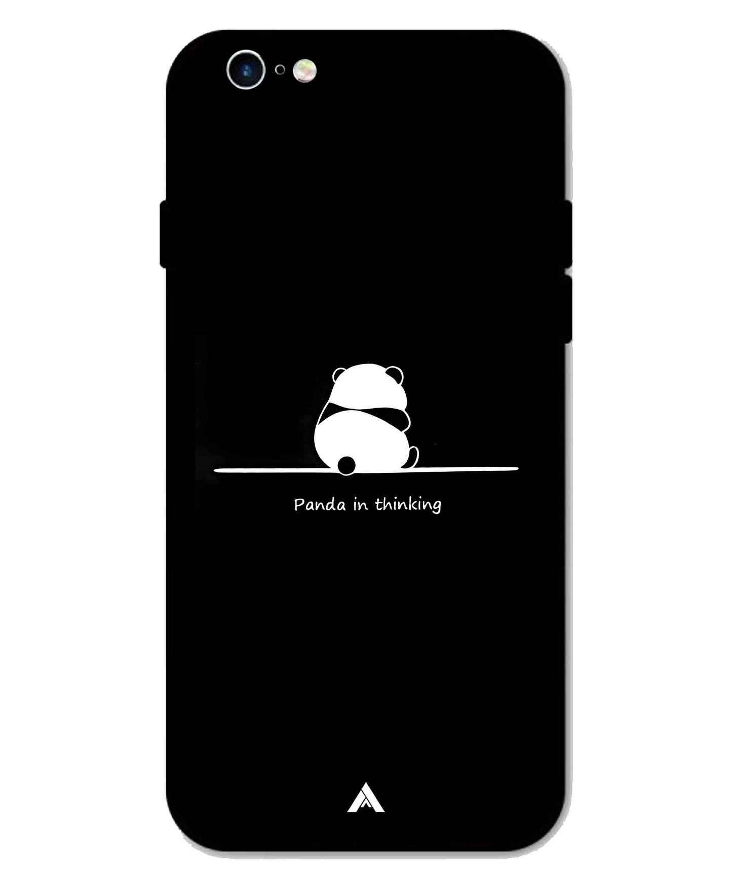 Thinking Panda Metal Back Cover Phone Case for iPhone 6s