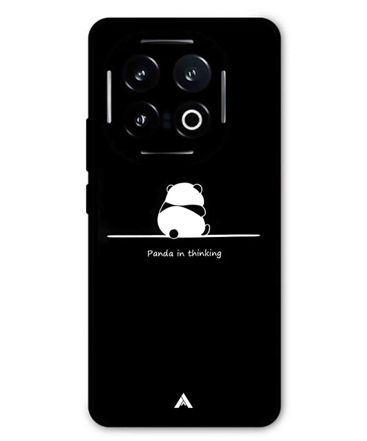 Thinking Panda Metal Back Cover Phone Case for iQOO 13