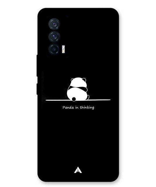 Thinking Panda Metal Back Cover Phone Case for iQOO 7