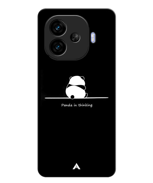 Thinking Panda Metal Back Cover Phone Case for iQOO Neo 10r