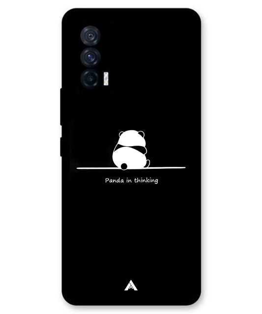 Thinking Panda Metal Back Cover Phone Case for iQOO Neo 5