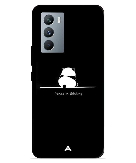 Thinking Panda Metal Back Cover Phone Case for iQOO Neo 5s