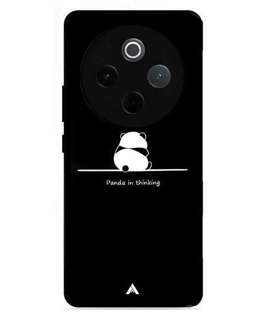 Thinking Panda Metal Back Cover Phone Case for iQOO Z10