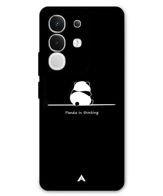 Thinking Panda Metal Back Cover Phone Case for iQOO Z10x