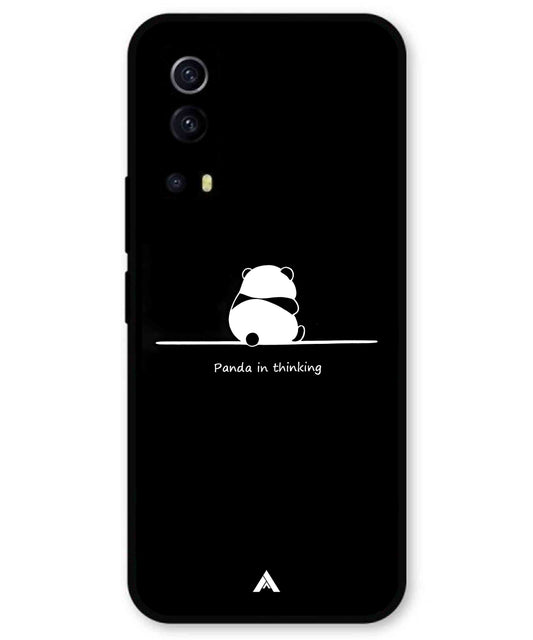 Thinking Panda Metal Back Cover Phone Case for iQOO Z3