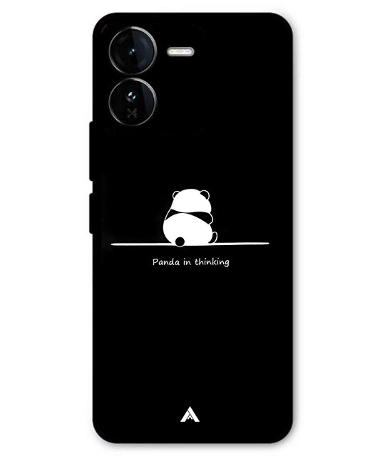 Thinking Panda Metal Back Cover Phone Case for iQOO Z9