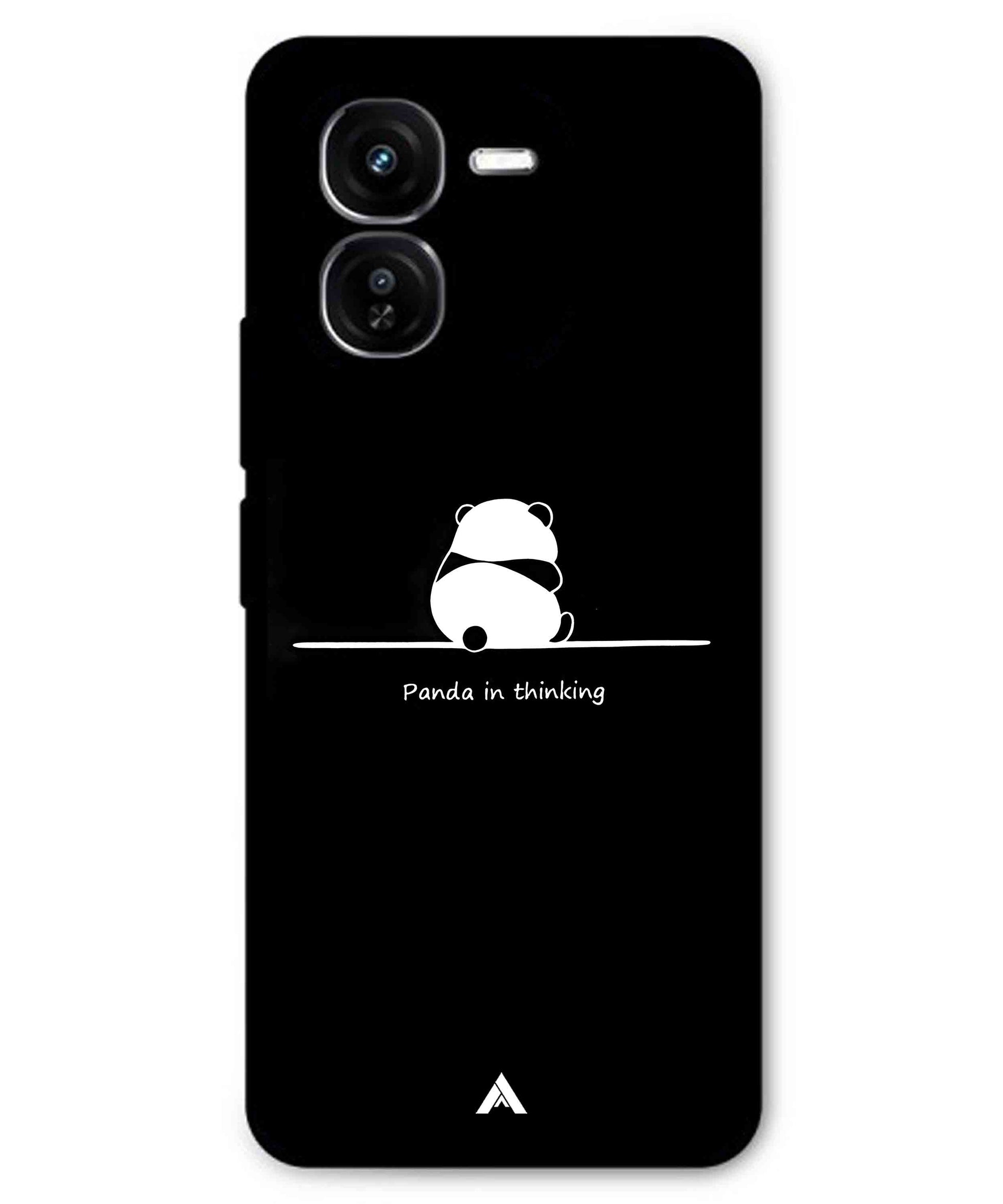Thinking Panda Metal Back Cover Phone Case for iQOO Z9x