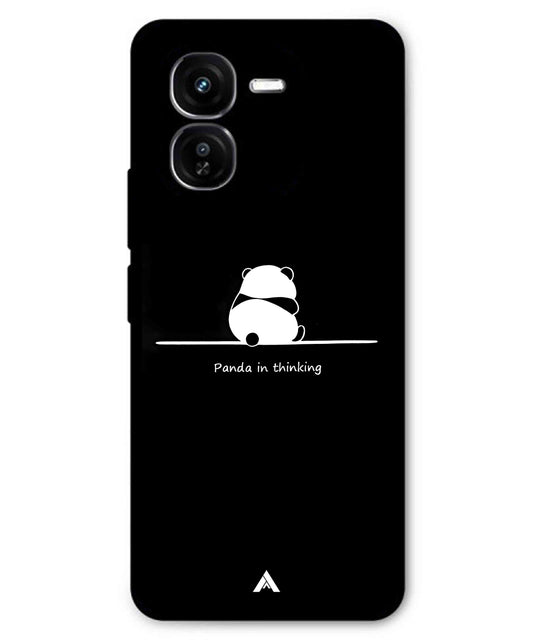 Thinking Panda Metal Back Cover Phone Case for iQOO Z9x