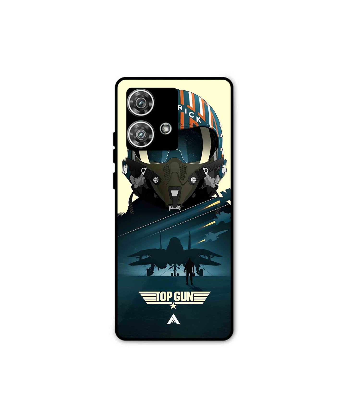 Top Gun Navy Metal Back Cover Phone Case for Moto Edge 40 Neo 