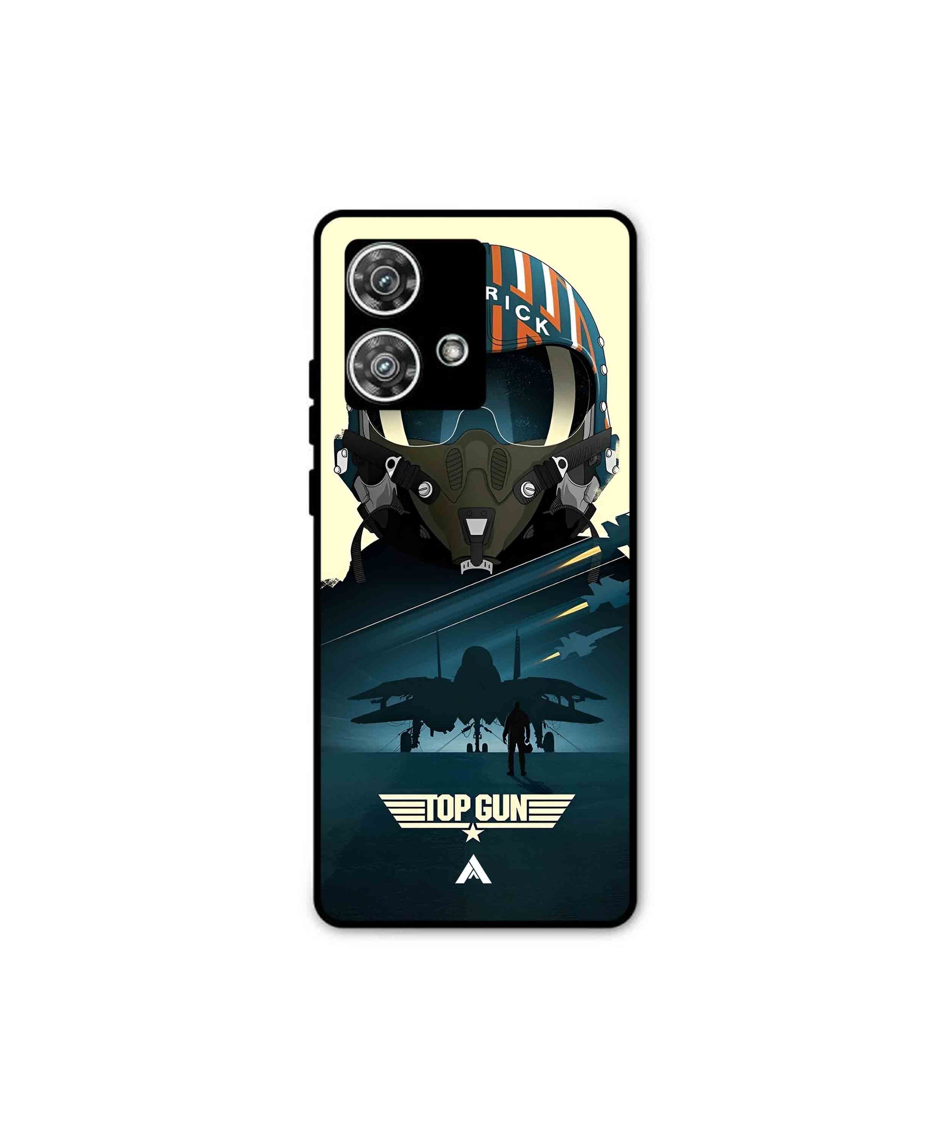 Top Gun Navy Metal Back Cover Phone Case for Moto Edge 40 Neo 