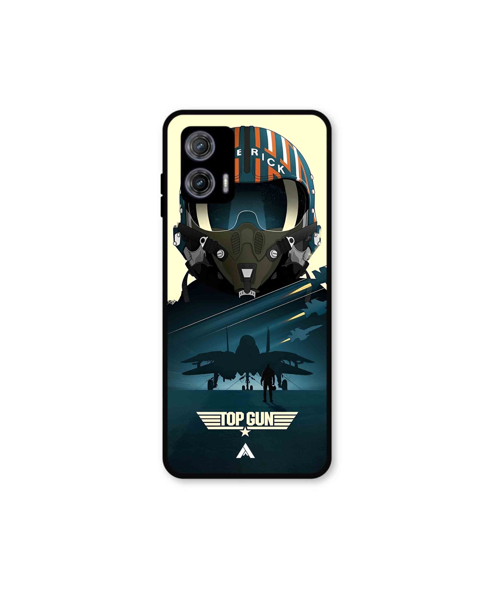 Top Gun Navy Metal Back Cover Phone Case for Moto G73 