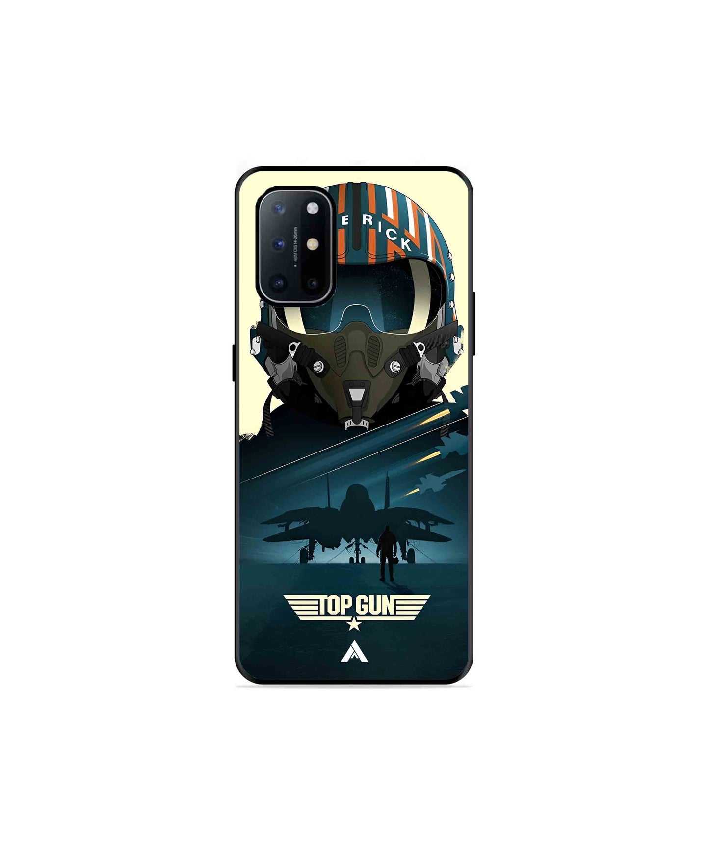 Top Gun Navy Metal Back Cover Phone Case for Oneplus 8T 