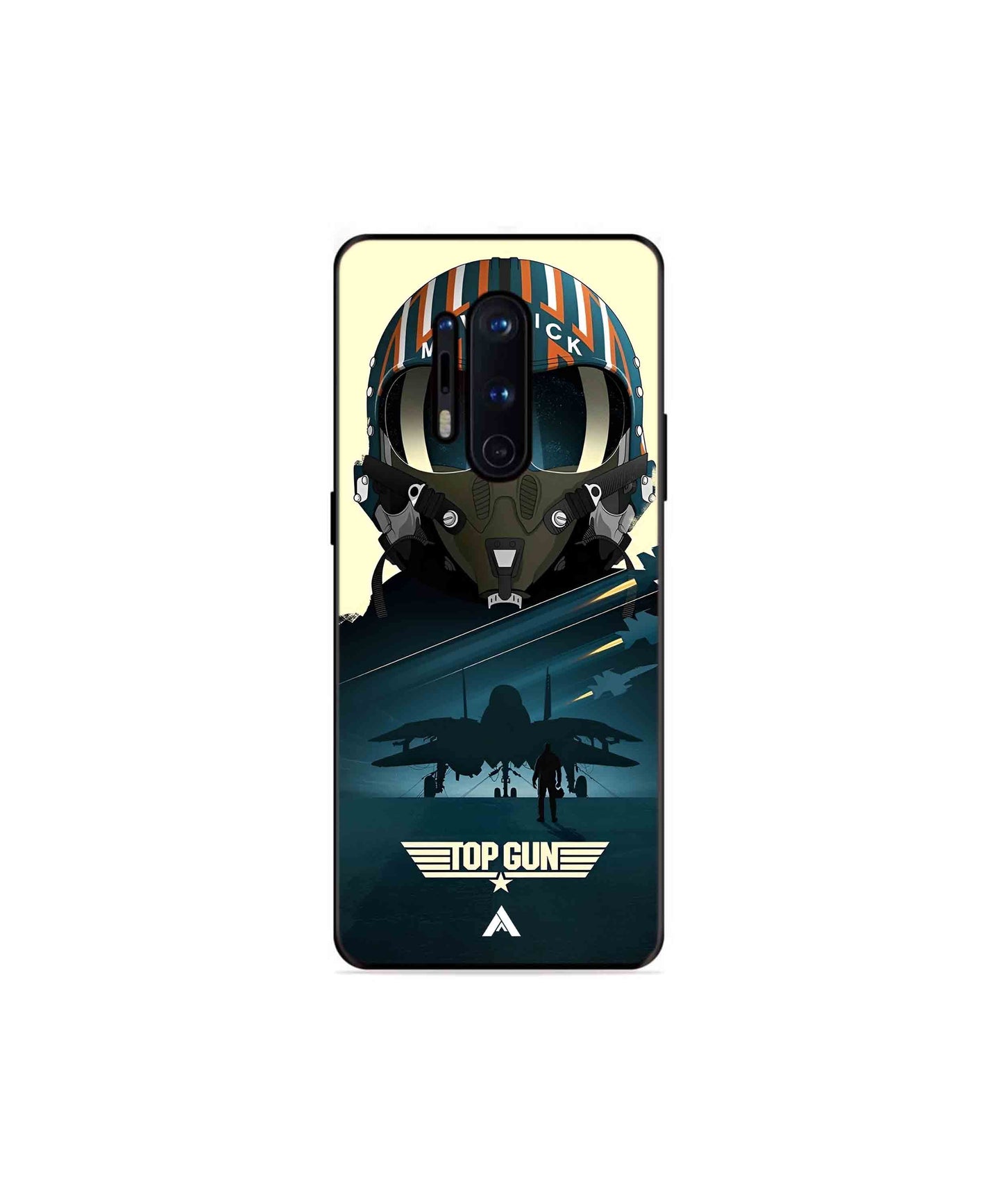 Top Gun Navy Metal Back Cover Phone Case for Oneplus 8 Pro 