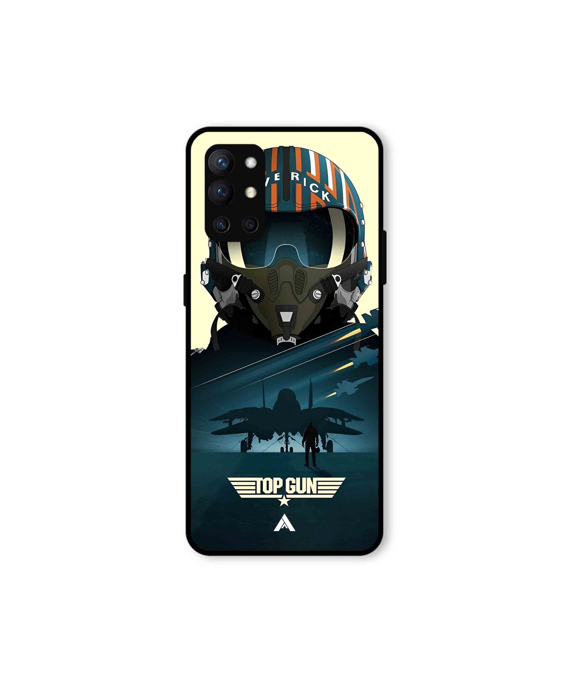 Top Gun Navy Metal Back Cover Phone Case for Oneplus 9R 