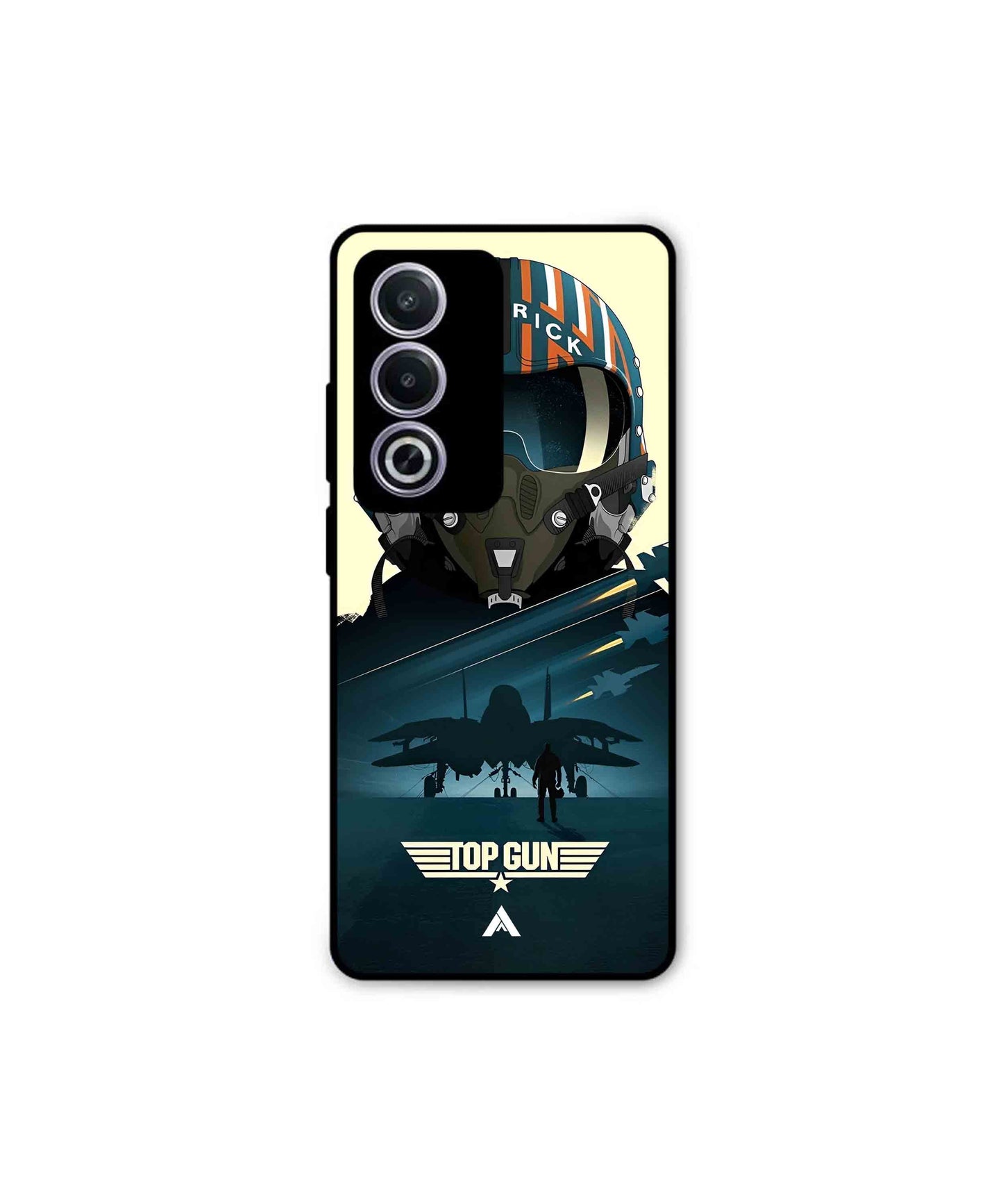 Top Gun Navy Metal Back Cover Phone Case for Oppo A3 Pro 