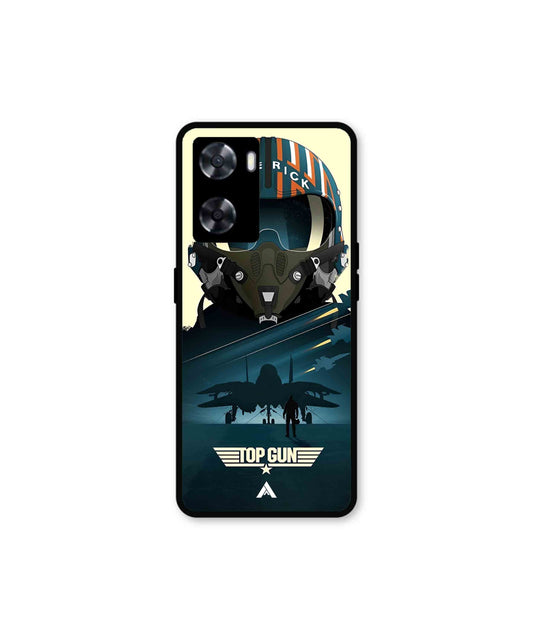 Top Gun Navy Metal Back Cover Phone Case for Oppo A77 