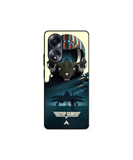 Top Gun Navy Metal Back Cover Phone Case for Oppo A78 