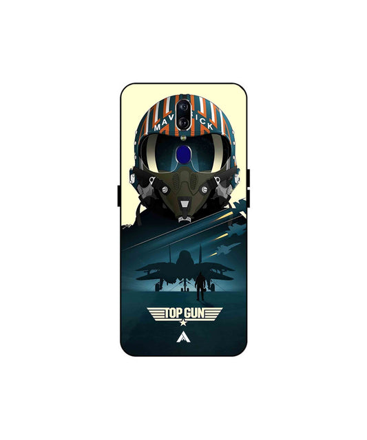 Top Gun Navy Metal Back Cover Phone Case for Oppo F11 