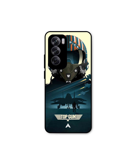 Top Gun Navy Metal Back Cover Phone Case for Oppo Reno 12 Pro 