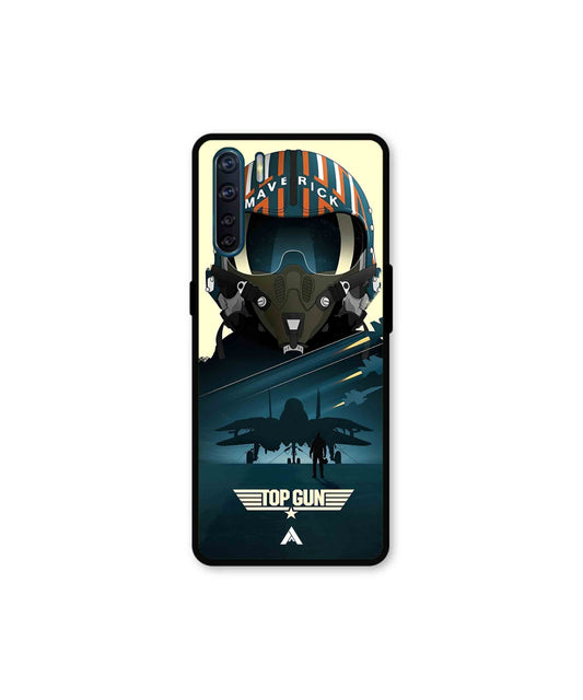 Top Gun Navy Metal Back Cover Phone Case for Oppo Reno 3 