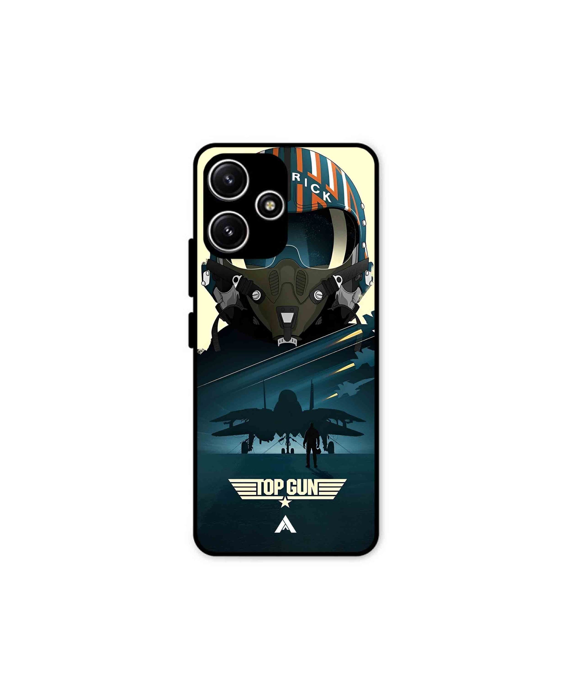 Top Gun Navy Metal Back Cover Phone Case for Poco M6 Pro 