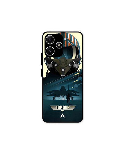 Top Gun Navy Metal Back Cover Phone Case for Poco M6 Pro 