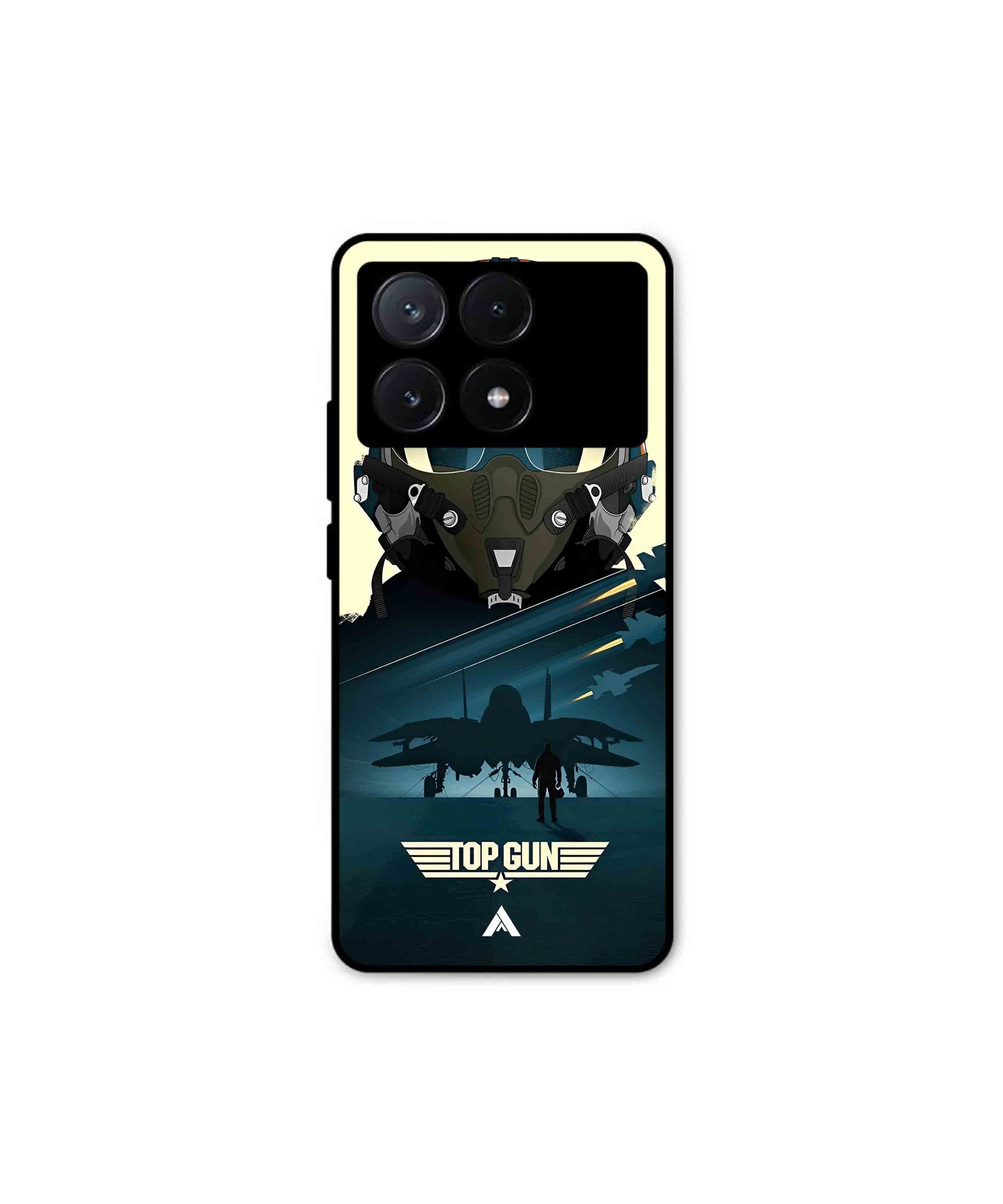 Top Gun Navy Metal Back Cover Phone Case for Poco X6 Pro 