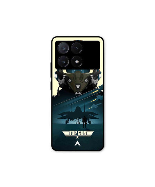 Top Gun Navy Metal Back Cover Phone Case for Poco X6 Pro 