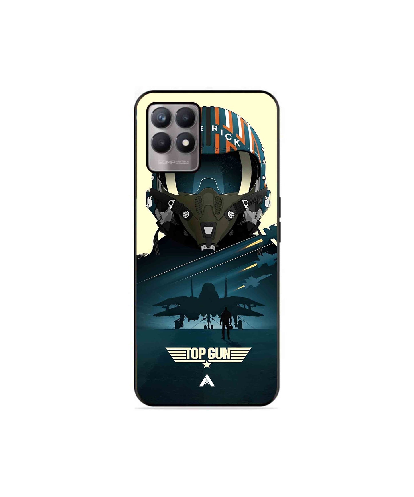 Top Gun Navy Metal Back Cover Phone Case for Realme 8 Pro 