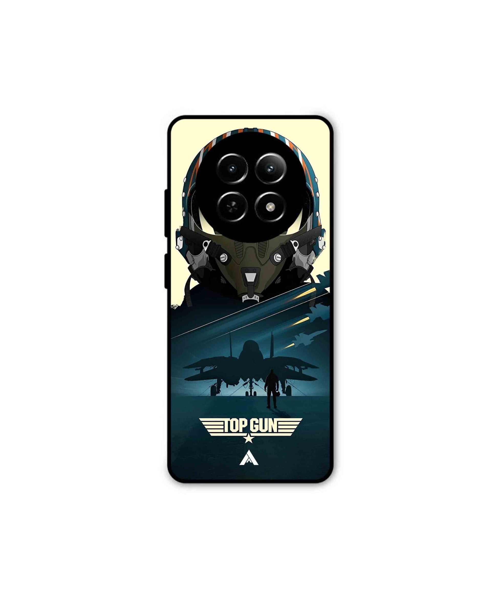 Top Gun Navy Metal Back Cover Phone Case for Realme Narzo N65 