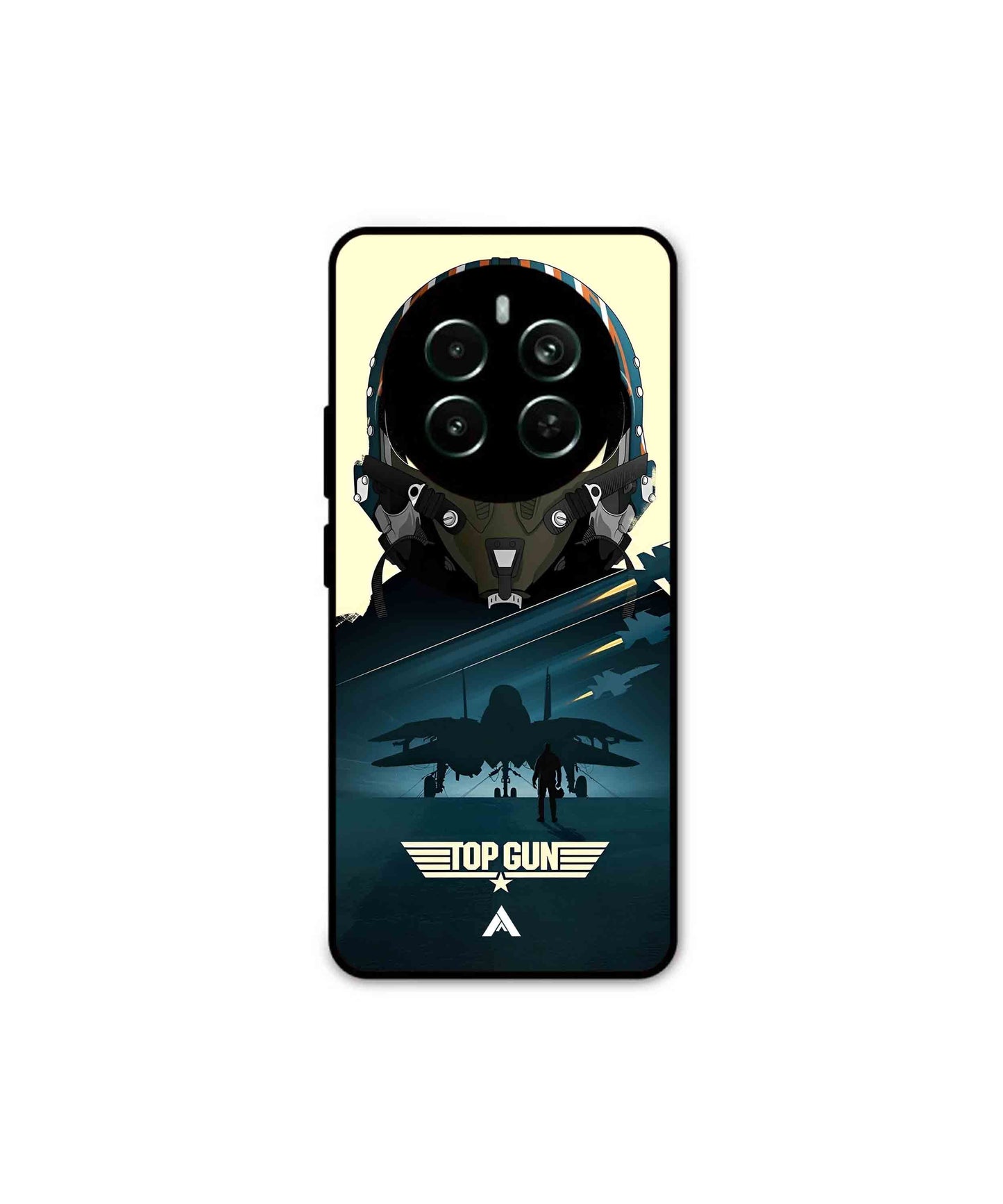 Top Gun Navy Metal Back Cover Phone Case for Realme P1 Pro 