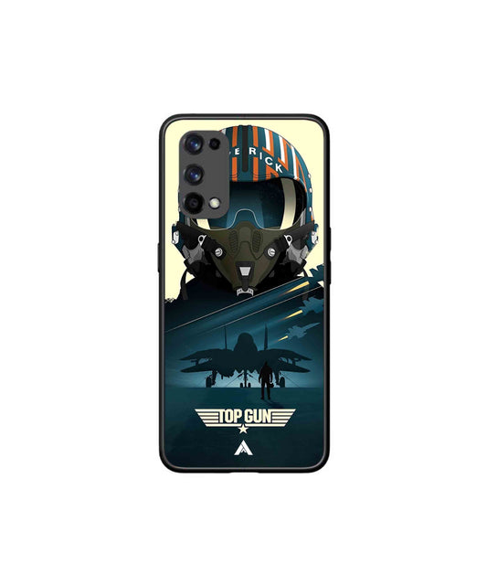 Top Gun Navy Metal Back Cover Phone Case for Realme X7 Pro 