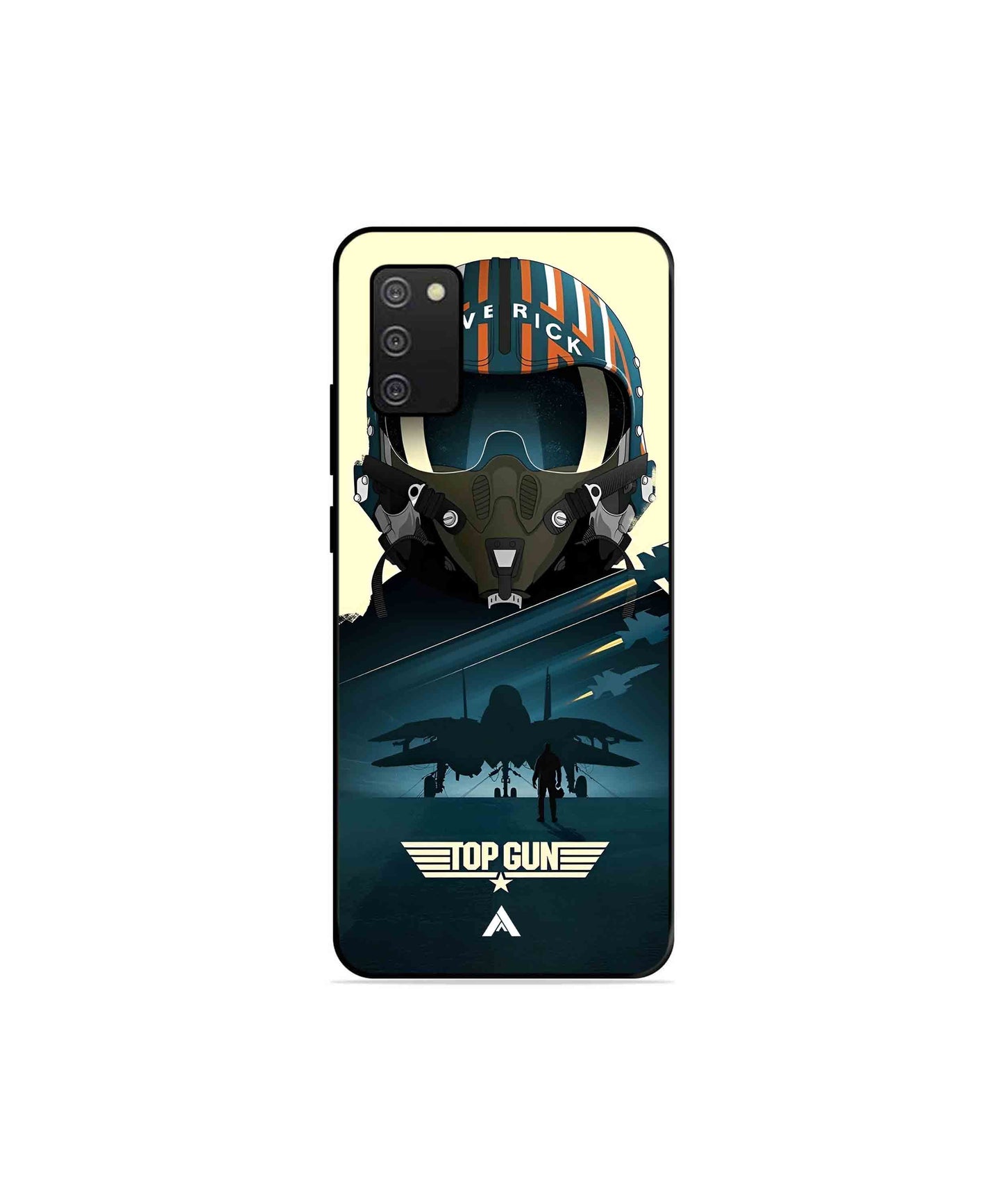 Top Gun Navy Metal Back Cover Phone Case for Samsung Galaxy A03s 