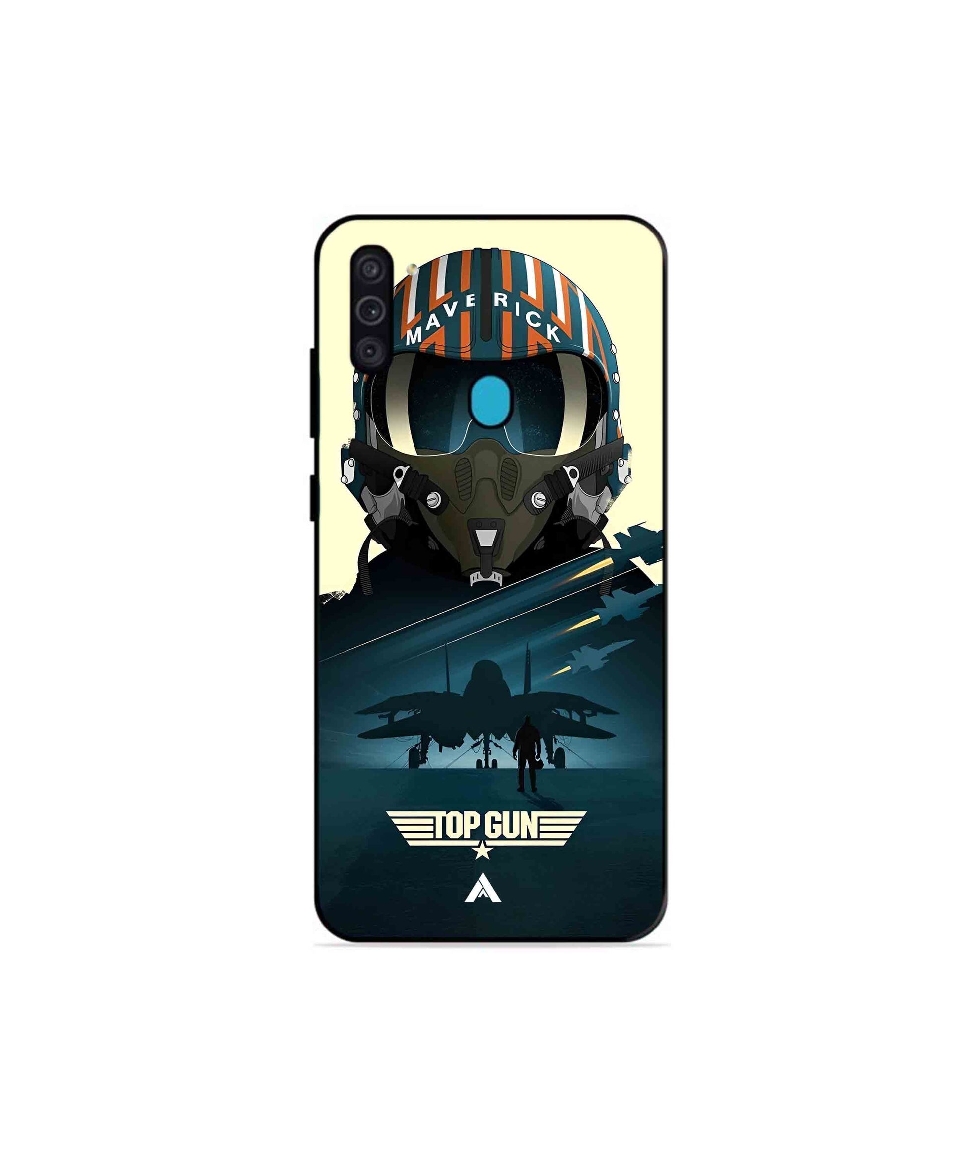 Top Gun Navy Metal Back Cover Phone Case for Samsung Galaxy A11 