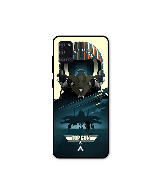 Top Gun Navy Metal Back Cover Phone Case for Samsung Galaxy A31 