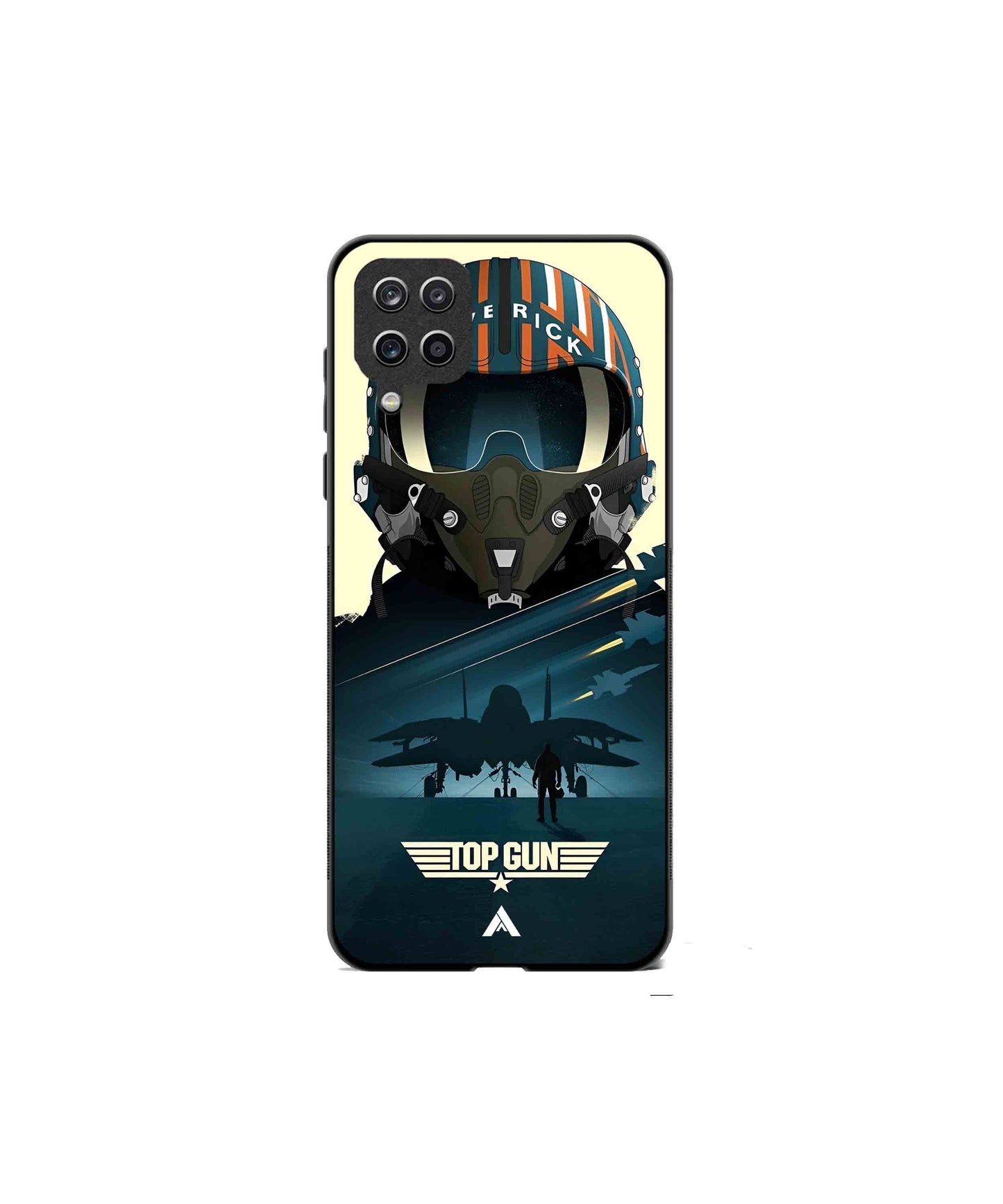 Top Gun Navy Metal Back Cover Phone Case for Samsung Galaxy A42 