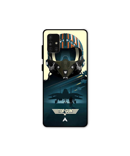 Top Gun Navy Metal Back Cover Phone Case for Samsung Galaxy A71 