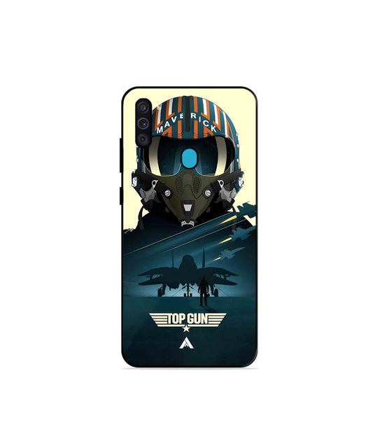 Top Gun Navy Metal Back Cover Phone Case for Samsung Galaxy F11 
