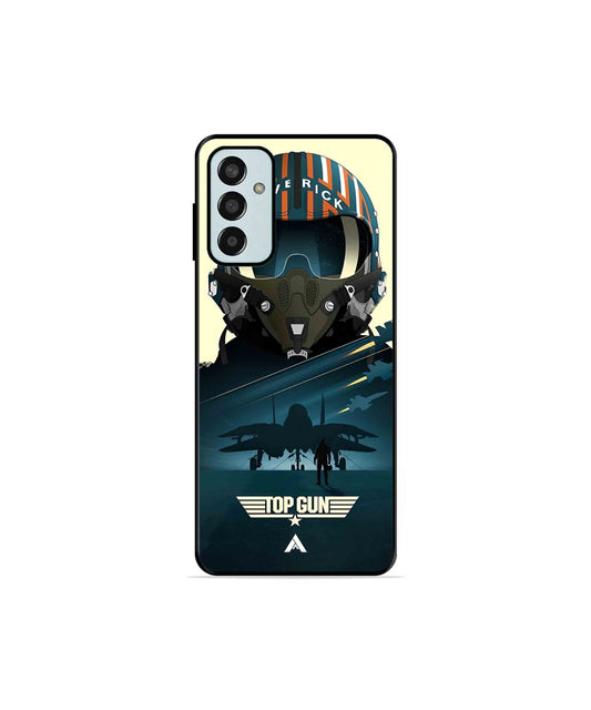 Top Gun Navy Metal Back Cover Phone Case for Samsung Galaxy M13 4G 
