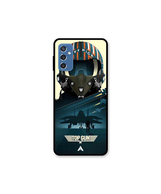 Top Gun Navy Metal Back Cover Phone Case for Samsung Galaxy M52 