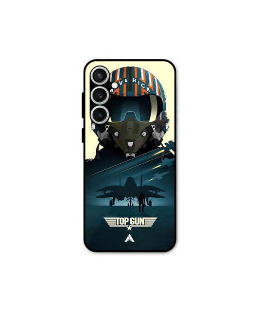 Top Gun Navy Metal Back Cover Phone Case for Samsung Galaxy S23 Fe 