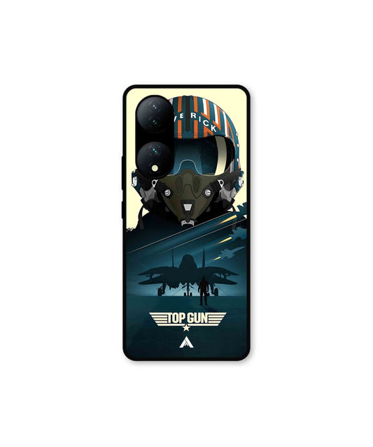 Top Gun Navy Metal Back Cover Phone Case for Vivo T2 