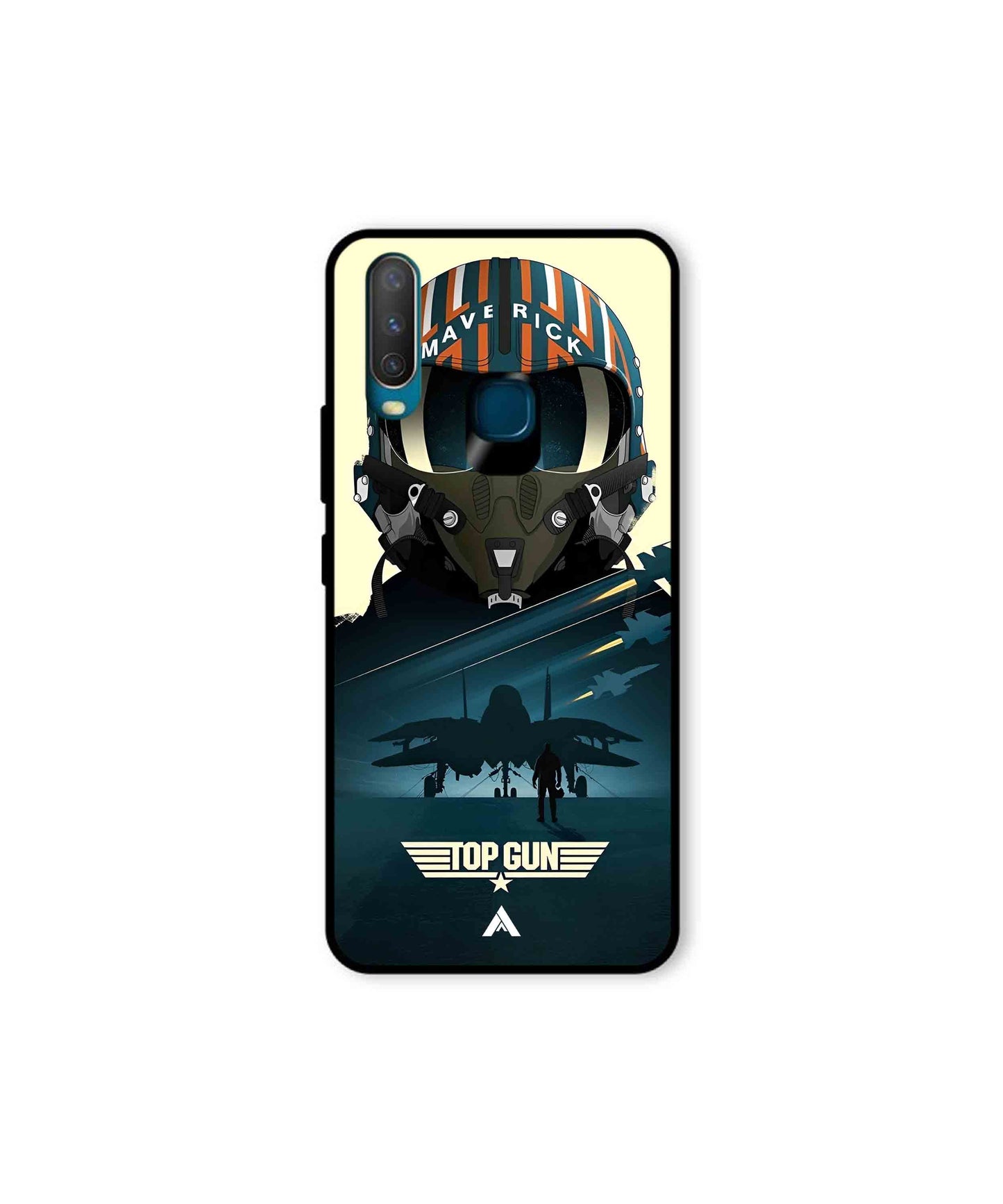 Top Gun Navy Metal Back Cover Phone Case for Vivo Y17 