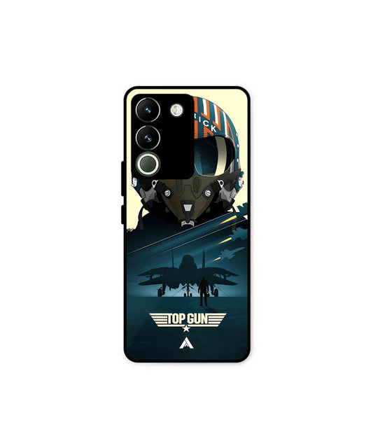 Top Gun Navy Metal Back Cover Phone Case for Vivo Y200 