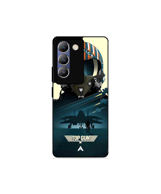 Top Gun Navy Metal Back Cover Phone Case for Vivo Y200e 