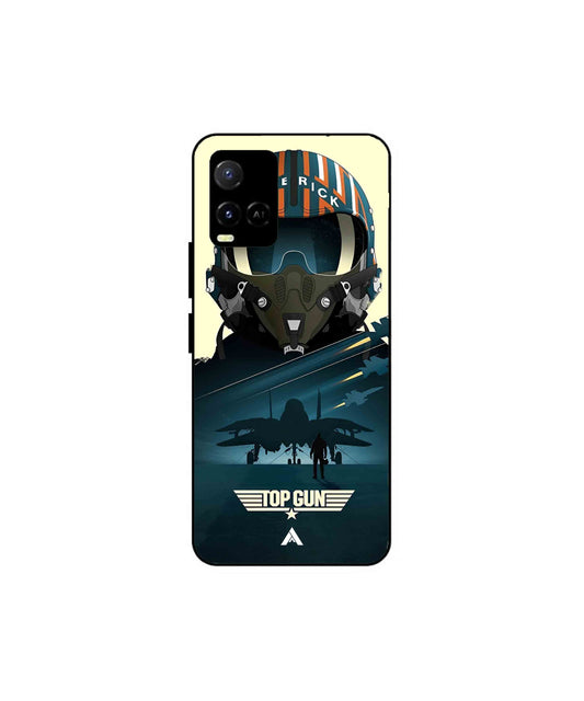 Top Gun Navy Metal Back Cover Phone Case for Vivo Y21 