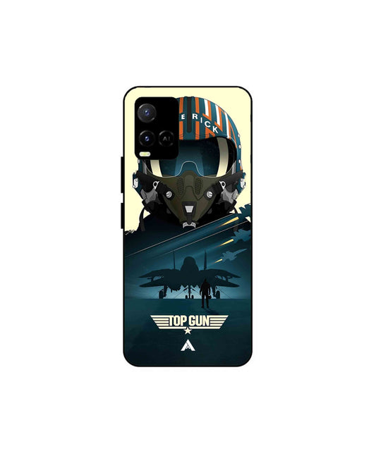 Top Gun Navy Metal Back Cover Phone Case for Vivo Y36 