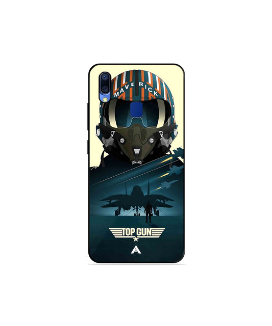 Top Gun Navy Metal Back Cover Phone Case for Vivo Y95 