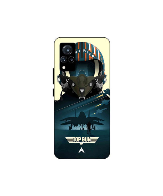 Top Gun Navy Metal Back Cover Phone Case for Vivo v21 